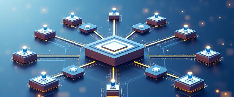 Diagramma che mostra i diversi moduli software che si connettono tra loro.